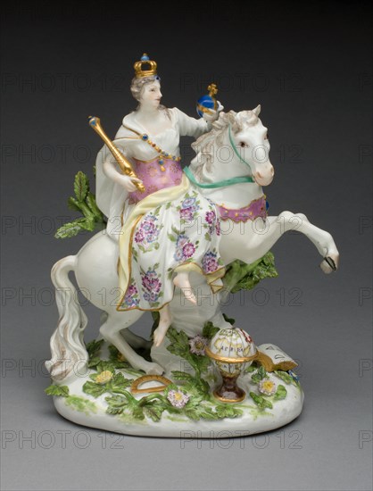 Allegorical Figure Representing Europe, Meissen, 1746. Creator: Meissen Porcelain.