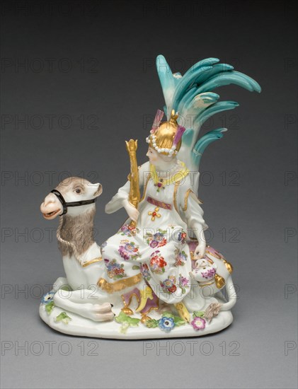 Allegorical Figure Representing Asia, Meissen, 1746. Creator: Meissen Porcelain.