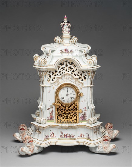 Clock, Meissen, 1727/30. Creator: Meissen Porcelain.