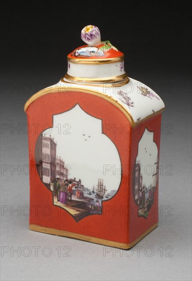 Tea Caddy, Meissen, c. 1740. Creator: Meissen Porcelain.