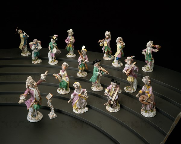 Music Stand for the Monkey Band, Meissen, c. 1765. Creator: Meissen Porcelain.