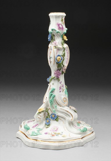 Candlestick, Meissen, 18th century. Creator: Meissen Porcelain.