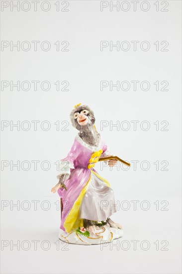 Singer for the Monkey Band, Meissen, c. 1765. Creators: Meissen Porcelain, Johann Joachim Kaendler.