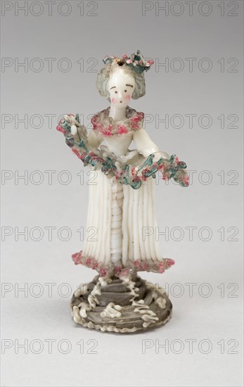 Woman with Garland, France, 1750/99. Creator: Verres de Nevers.