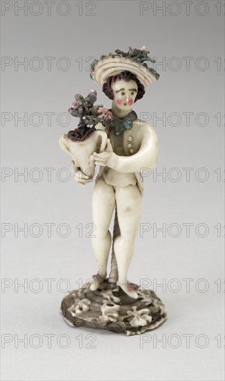 Boy with a Vase, France, Late 18th century. Creator: Verres de Nevers.