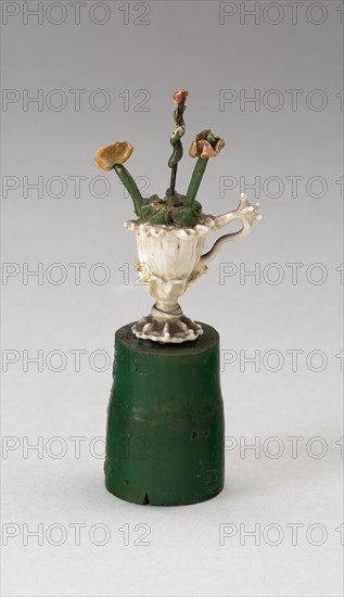 Urn with Flowers, France, 18th century. Creator: Verres de Nevers.