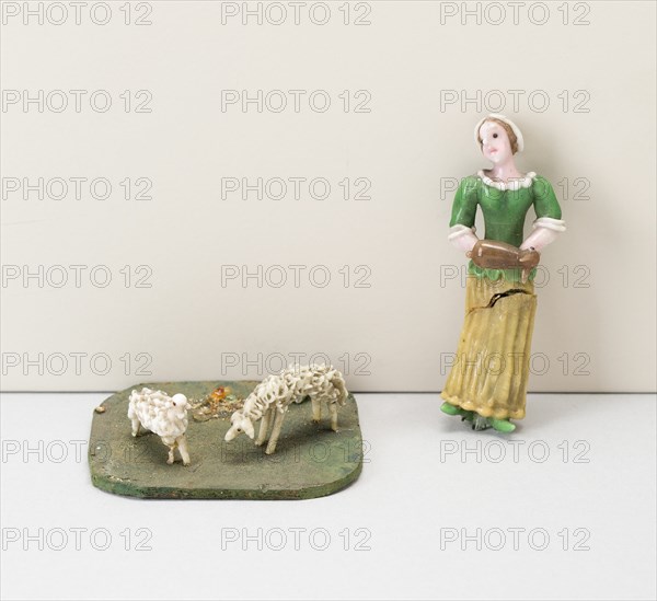 Shepherdess, France, 19th century. Creator: Verres de Nevers.