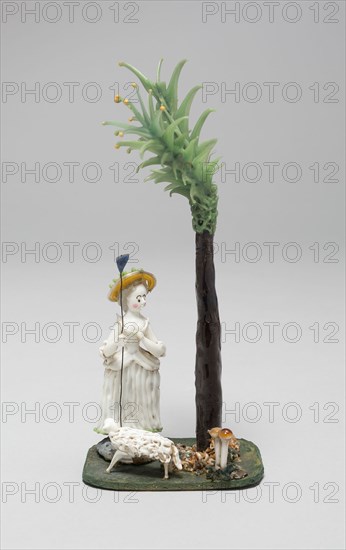 Shepherdess Under a Tree, France, Late 18th century. Creator: Verres de Nevers.