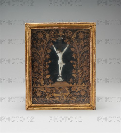 Crucifix, France, Early 18th century. Creator: Verres de Nevers.