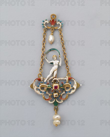 Pendant with Figure of Fortune, Vienna, late 19th century. Creator: Unknown.