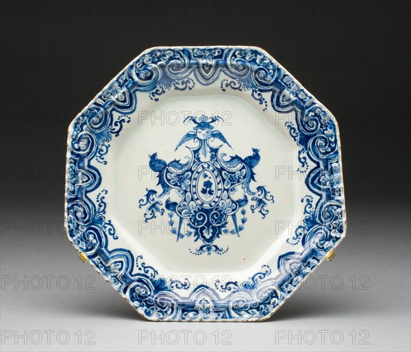 Plate, France, 19th or 20th century. Creator: Delftware.