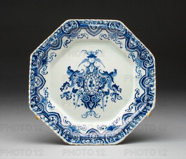 Plate, France, 19th or 20th century. Creator: Delftware.
