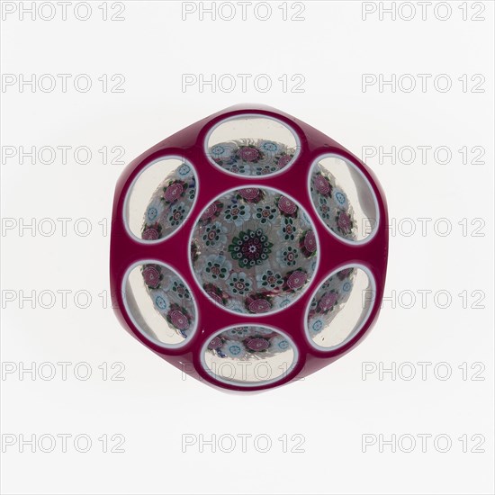 Paperweight, France, c. 1848-55. Creator: Saint-Louis Glassworks.