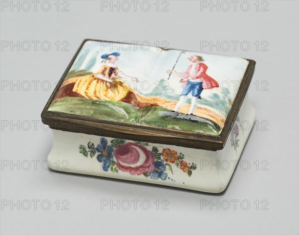 Double Snuff Box, South Staffordshire, c. 1770. Creator: Staffordshire Potteries.