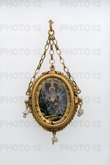 Double-Sided Pendant with the Presentation in the Temple and the Resurrection, c1575-c1625. Creator: Unknown.