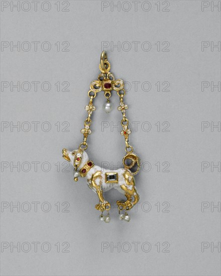 Pendant Shaped as a Dog, Spain, c. 1575-c. 1625, with later modifications. Creator: Unknown.