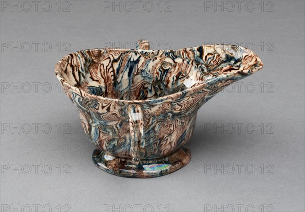 Sauce Boat, Staffordshire, 1750/59. Creator: Staffordshire Potteries.