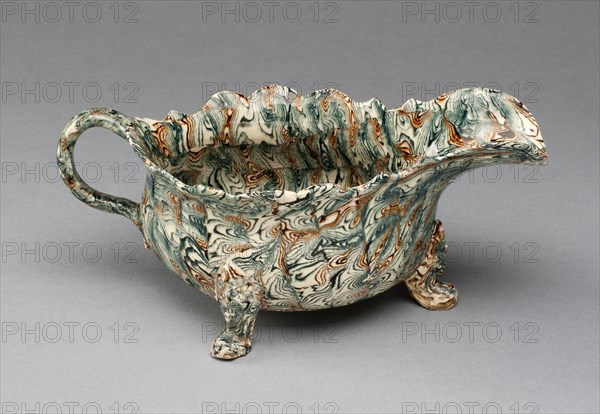 Sauceboat, Staffordshire, 1750/59. Creator: Staffordshire Potteries.