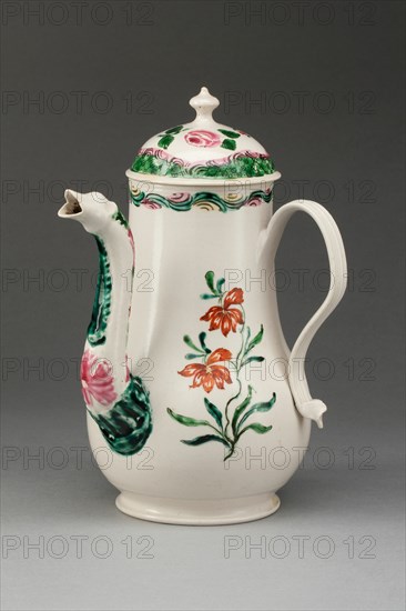 Chocolate Pot, Staffordshire, c. 1760. Creator: Staffordshire Potteries.