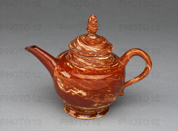 Teapot, Staffordshire, c. 1755. Creator: Staffordshire Potteries.