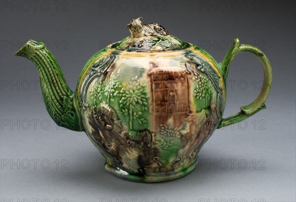 Teapot, Staffordshire, 1760/70. Creator: Staffordshire Potteries.