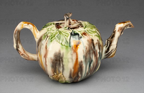 Teapot, Staffordshire, 1760/70. Creator: Staffordshire Potteries.