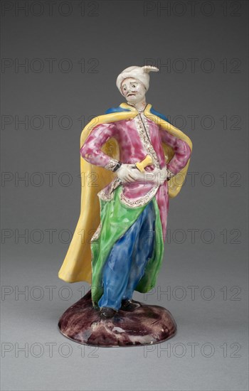 Figure of a Turk, Staffordshire, 1765/75. Creator: Staffordshire Potteries.