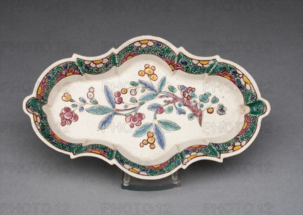 Spoon Tray, Staffordshire, 1750/60. Creator: Staffordshire Potteries.