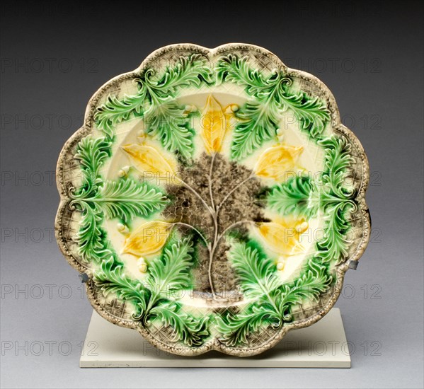 Plate, Staffordshire, 1760/70. Creator: Staffordshire Potteries.