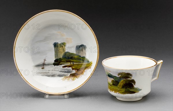 Cup and Saucer, Burslem, c. 1815. Creator: Wedgwood.