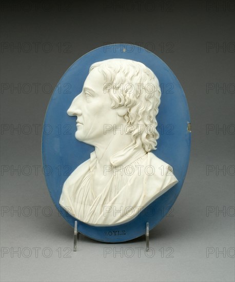 Plaque with Robert Boyle, Burslem, 1779/80. Creator: Wedgwood.