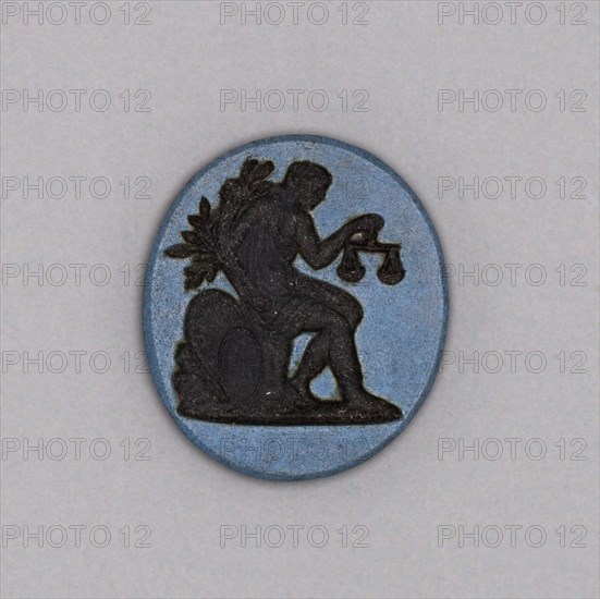 Intaglio with Figure of Justice, Burslem, Late 18th century. Creator: Wedgwood.