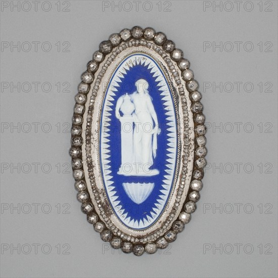 Buckle Medallion (part of buckle), Burslem, Late 18th century. Creator: Wedgwood.