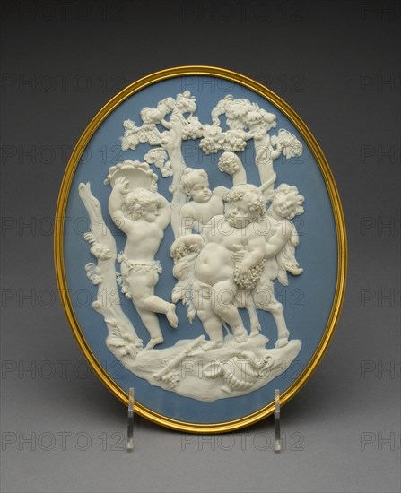 Plaque with Bacchus, Fauns, and Silenus, Burslem, 1769/80. Creator: Wedgwood.