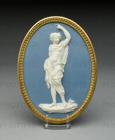 Plaque with Bacchus, Burslem, 1769/80. Creator: Wedgwood.