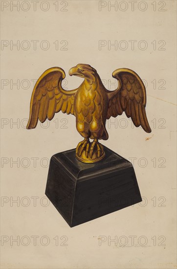 Door Stop: Eagle, 1935/1942. Creator: Arthur Matthews.