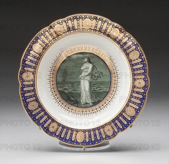 Soup Plate from the "Hope Service" Made for the Duke of Clarence, Worcester, c. 1792. Creator: Royal Worcester.