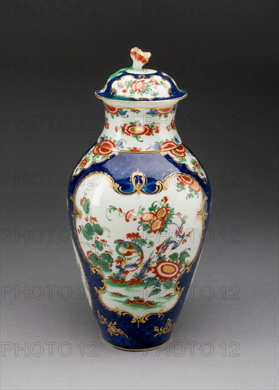 Covered Vase, Worcester, c. 1770. Creator: Royal Worcester.