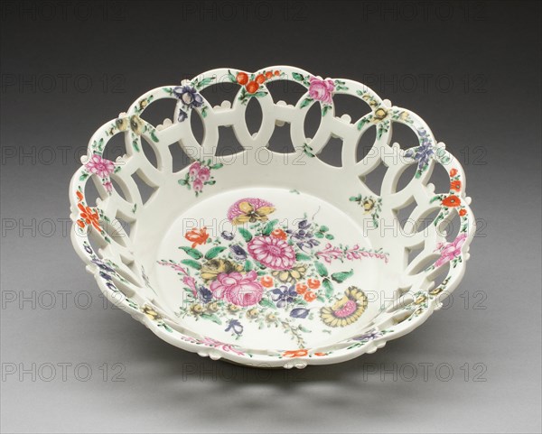 Basket, Worcester, c. 1770. Creator: Royal Worcester.