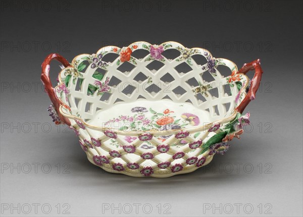 Basket, Worcester, c. 1770. Creator: Royal Worcester.