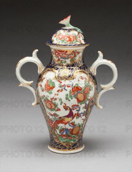 Covered Vase, Worcester, c. 1770. Creator: Royal Worcester.