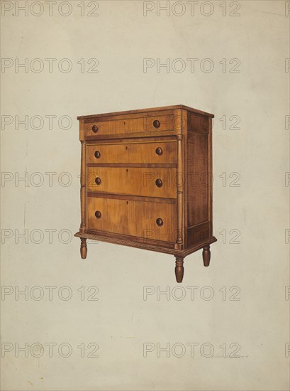 Chest of Drawers, 1935/1942. Creator: Arthur Matthews.