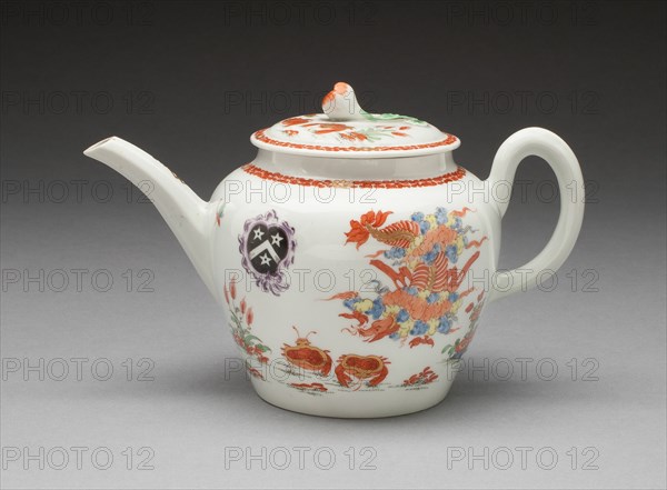 Teapot, Worcester, c. 1760. Creator: Royal Worcester.