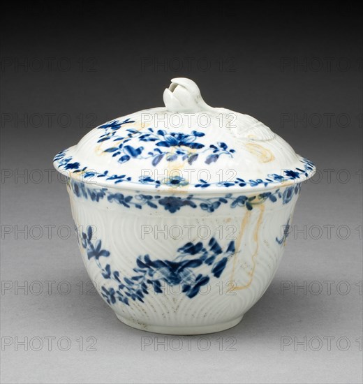 Sugar Bowl and Lid, Worcester, c. 1760. Creator: Royal Worcester.