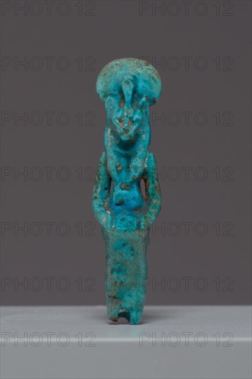 Amulet of the Seated Goddess Sekhmet, Egypt, New Kingdom-Third Intermediate Period (abt.1050... Creator: Unknown.