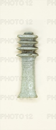 Amulet of a Djed Pillar, Egypt, Late Period, Dynasties 26-31 (664-332 BCE). Creator: Unknown.