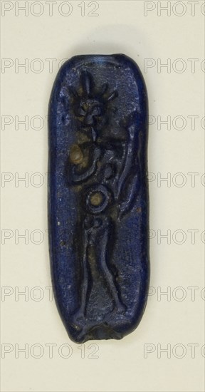 Amulet of the God Harpocrates or Horus-Helios with Cornucopia, Egypt, Roman Period (30 BC-AD 395). Creator: Unknown.