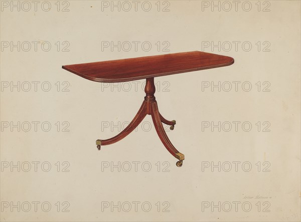 Duncan Phyfe Table, c. 1938. Creator: Arthur Matthews.