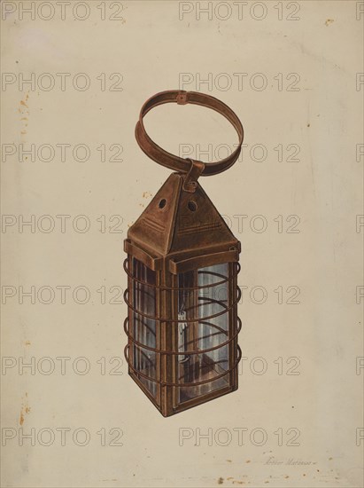 Lantern, c. 1938. Creator: Arthur Matthews.