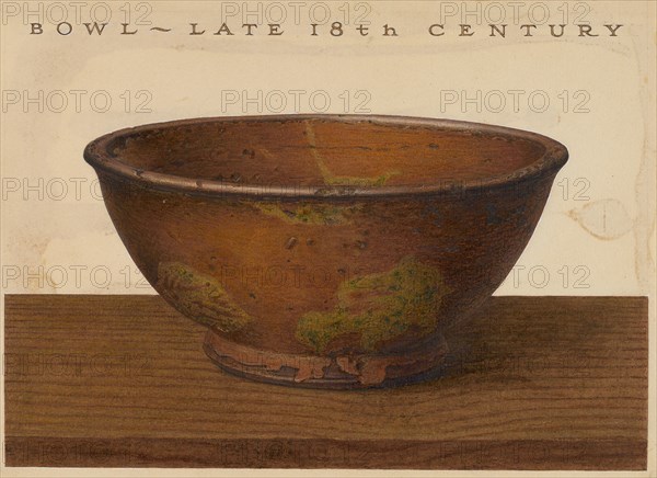 Bowl, c. 1937. Creator: John Matulis.